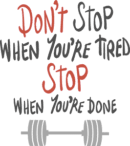 Stop when you are done