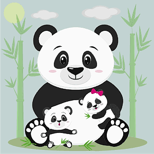 Panda family