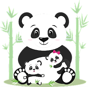 Panda family