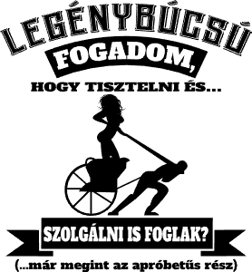 Legénybúcsú fogadom hogy